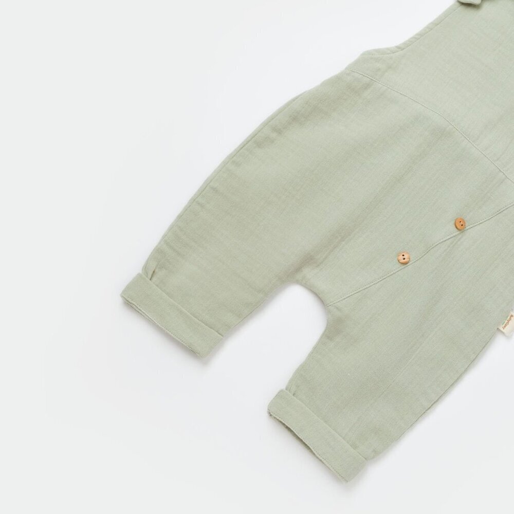 100% Organic Cotton Salopet Romper - Picture 5 of 8